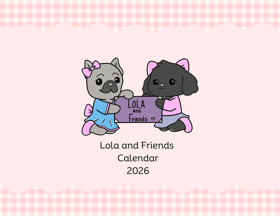 Lola and Friends Colorable Wall Calendar, 8.5x11 inc