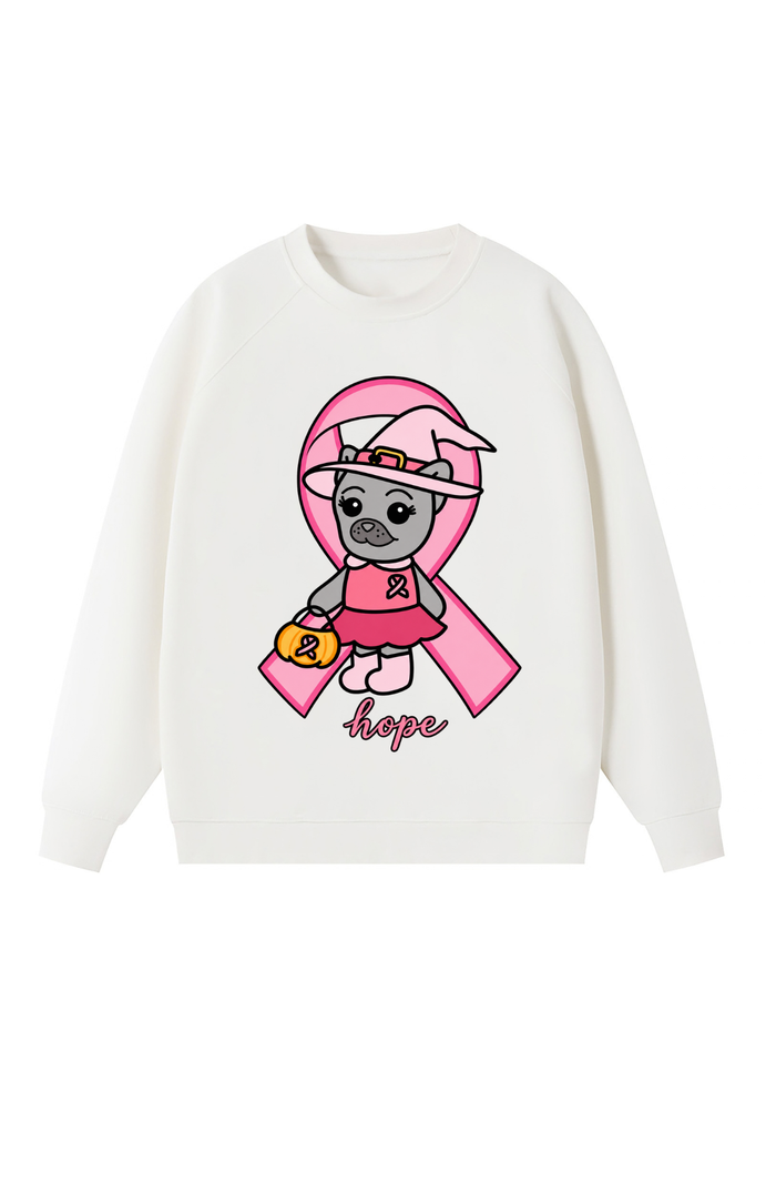 PREORDER: Lola and Friends Breast Cancer Sweatshirt White