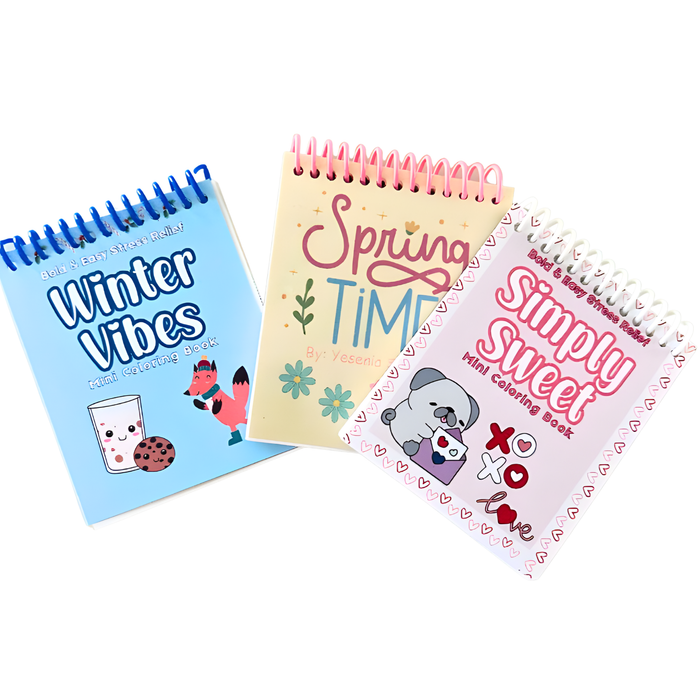 Mini Cute Bold and Easy Mini Coloring Books