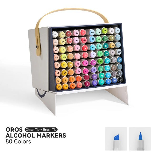 OROS 80 Alcohol Markers Colors Paint Markers Dual Tip