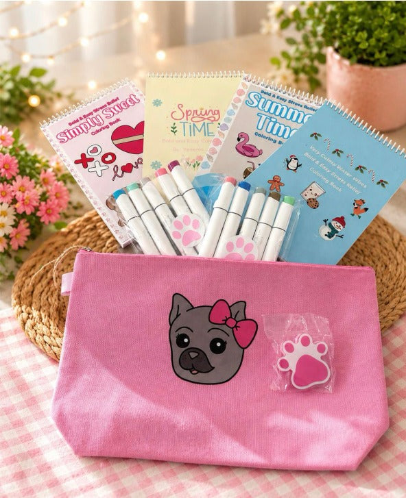 Mega 4 Standard Size  Coloring Books Bundle- Ohuhu Markers, Bag and Clip
