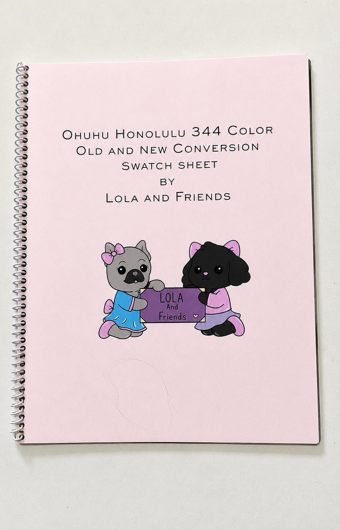 Downloadable Ohuhu Honolulu 344 Color Old and New Conversion Swatch Sheet