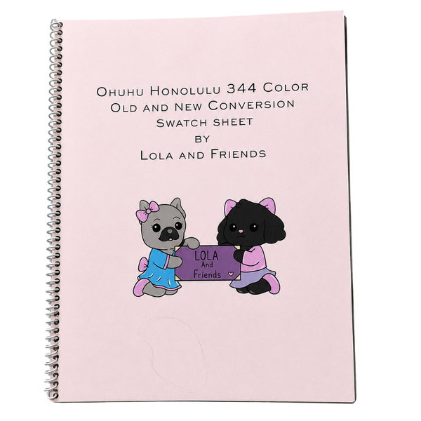 Ohuhu Honolulu 344 Color Old and New Conversion Swatch Book 110lb Cardstock