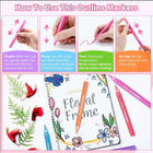 12 pack Glitter Multi Colored Pens Art Supplies