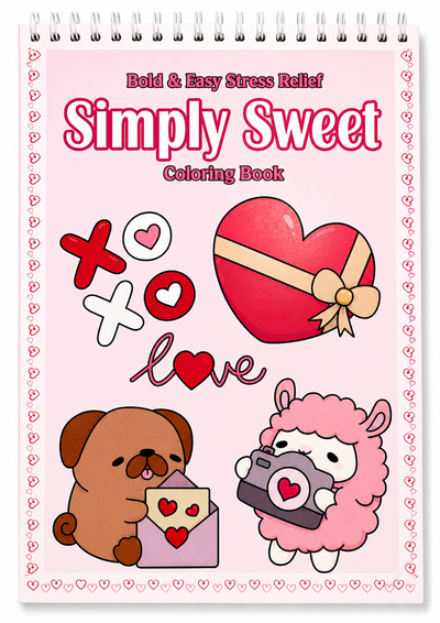 Simply Sweet: Bold & Easy Valentine Coloring Book 💘