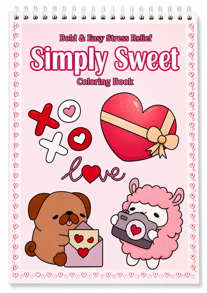 Simply Sweet: Bold & Easy Valentine Coloring Book 💘